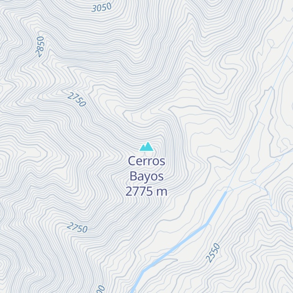 Map of Cerros Bayos
