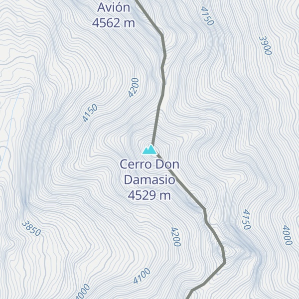 Map of Cerro Don Damasio