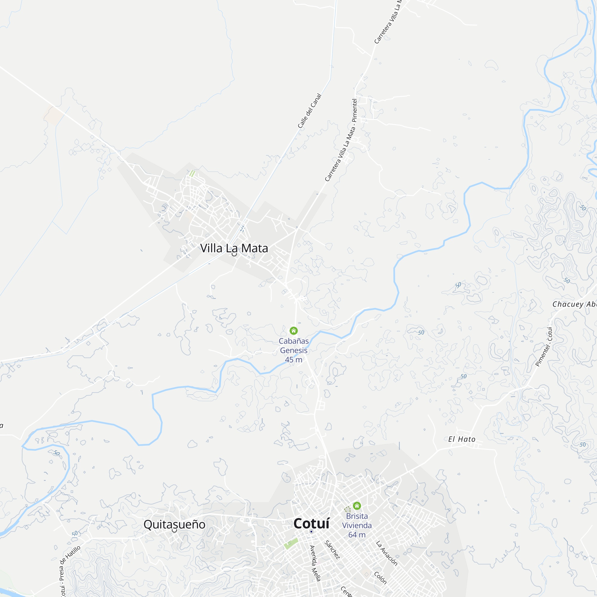 Cabañas Del Yuna map