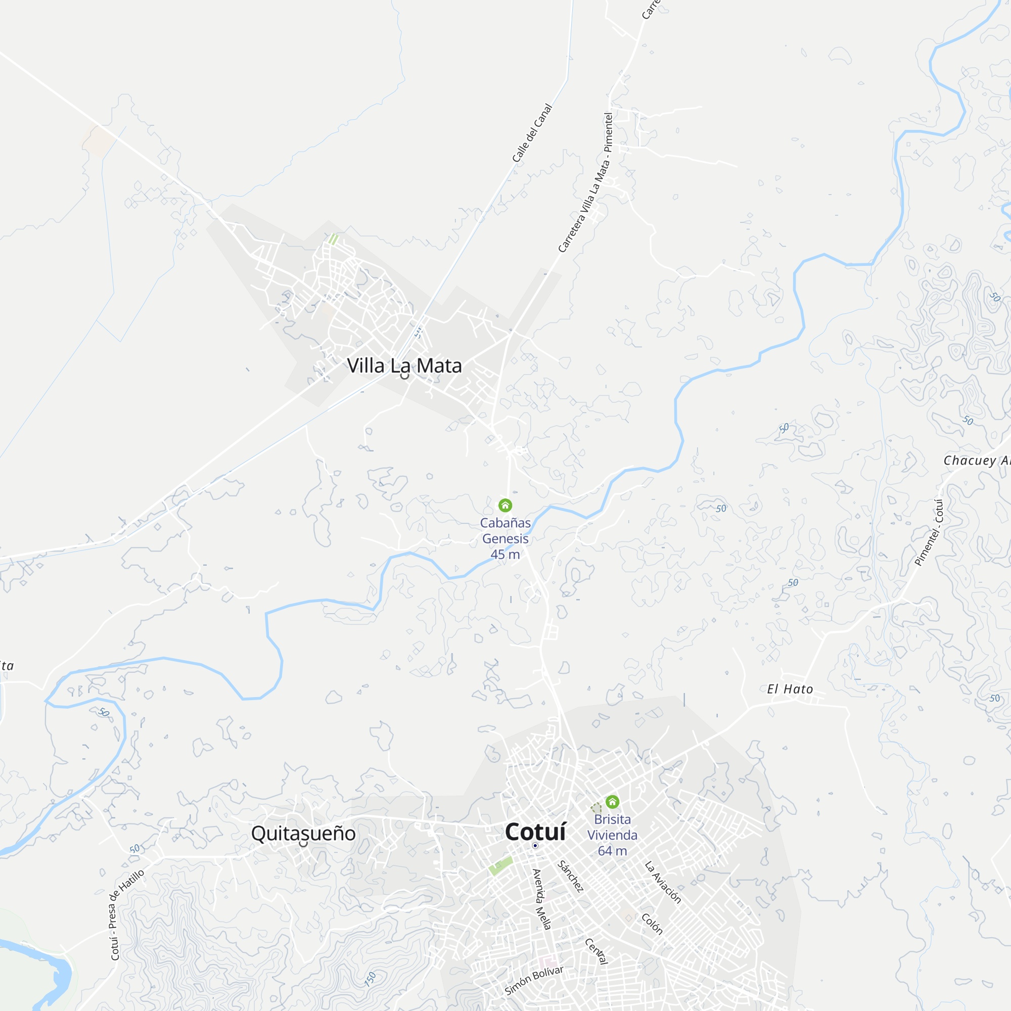 Cabañas Genesis map