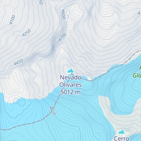 Map of Nevado Olivares