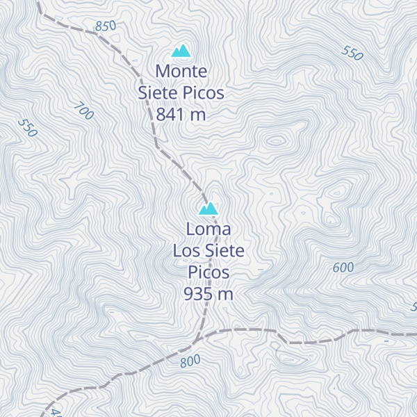 Map of Loma Los Siete Picos