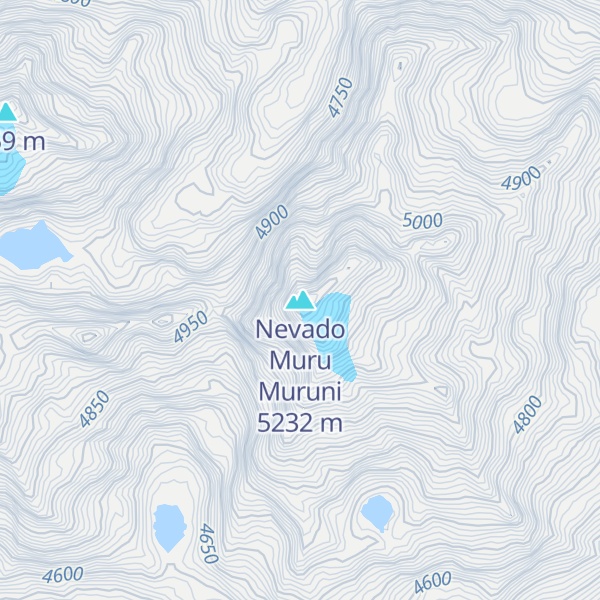 Map of Nevado Muru Muruni