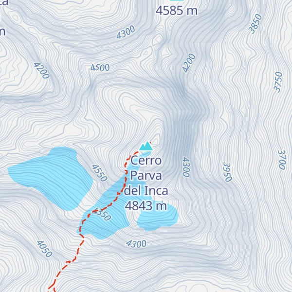 Map of Cerro Parva del Inca