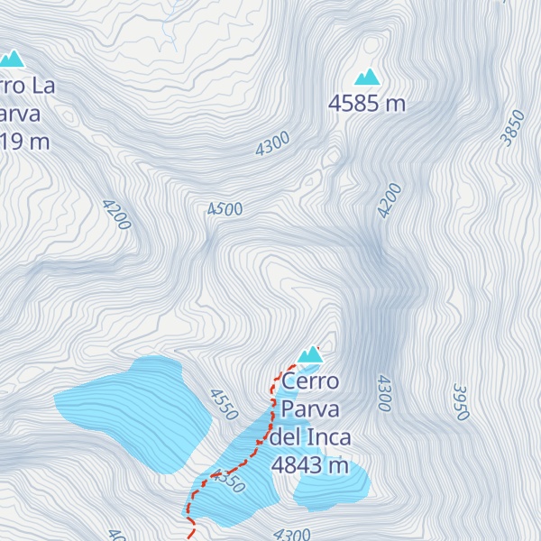 Map of Cerro Parva del Inca Norte