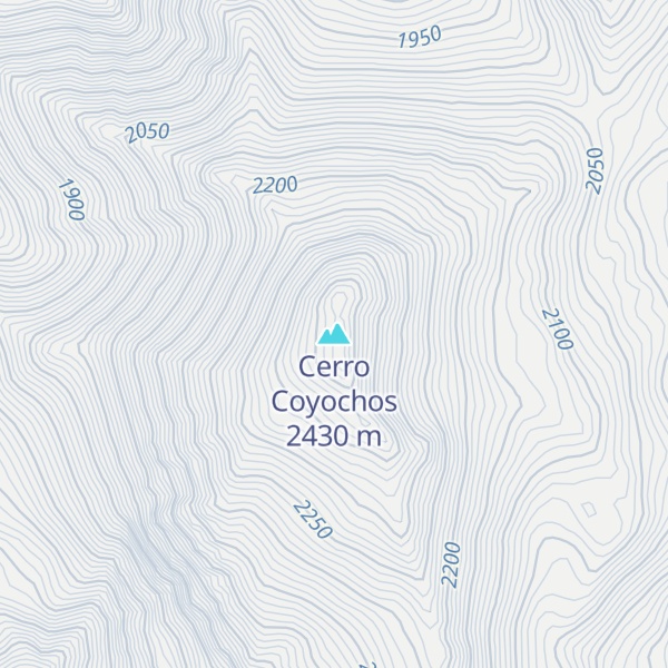 Map of Cerro Coyochos