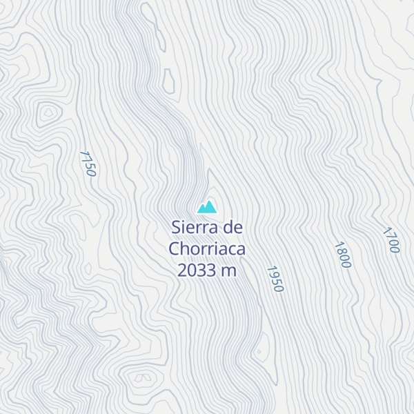 Map of Sierra de Chorriaca