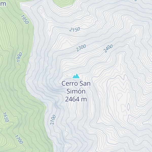 Map of Cerro San Simón