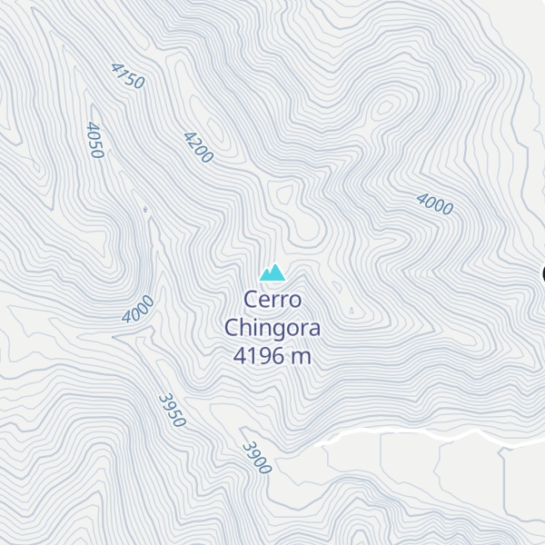 Map of Cerro Chingora