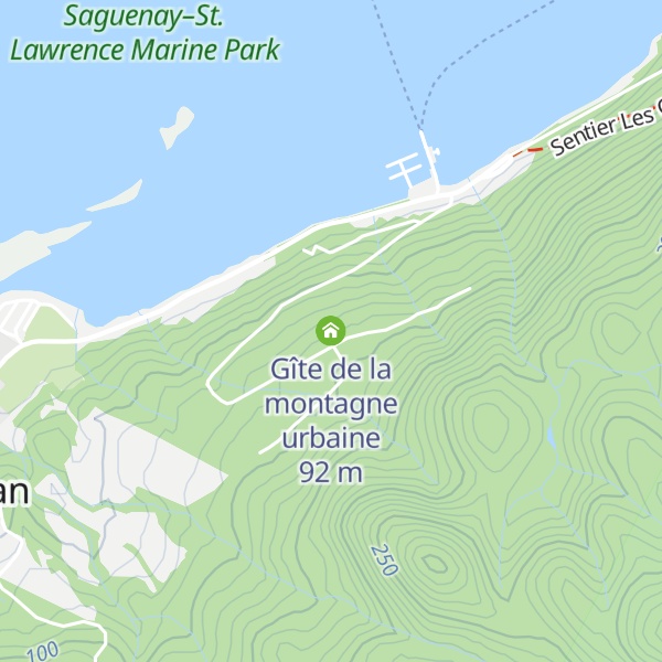 Map of Gîte de la montagne urbaine