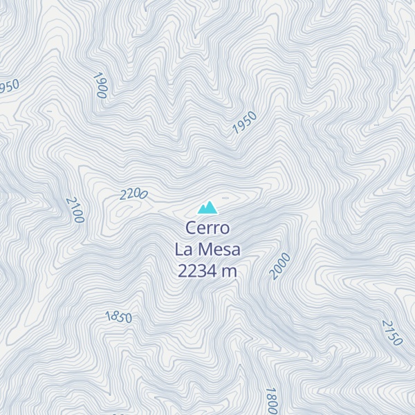 Map of Cerro La Mesa