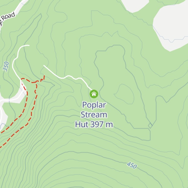 Map of Poplar Stream Hut