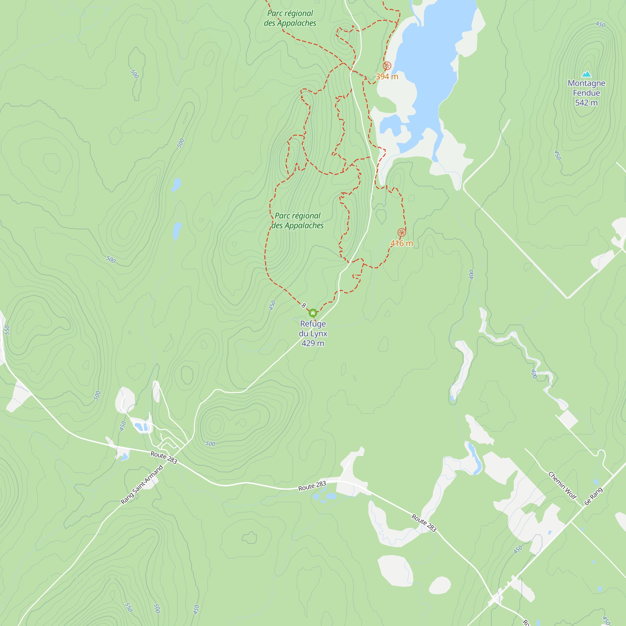 Refuge du Lynx map