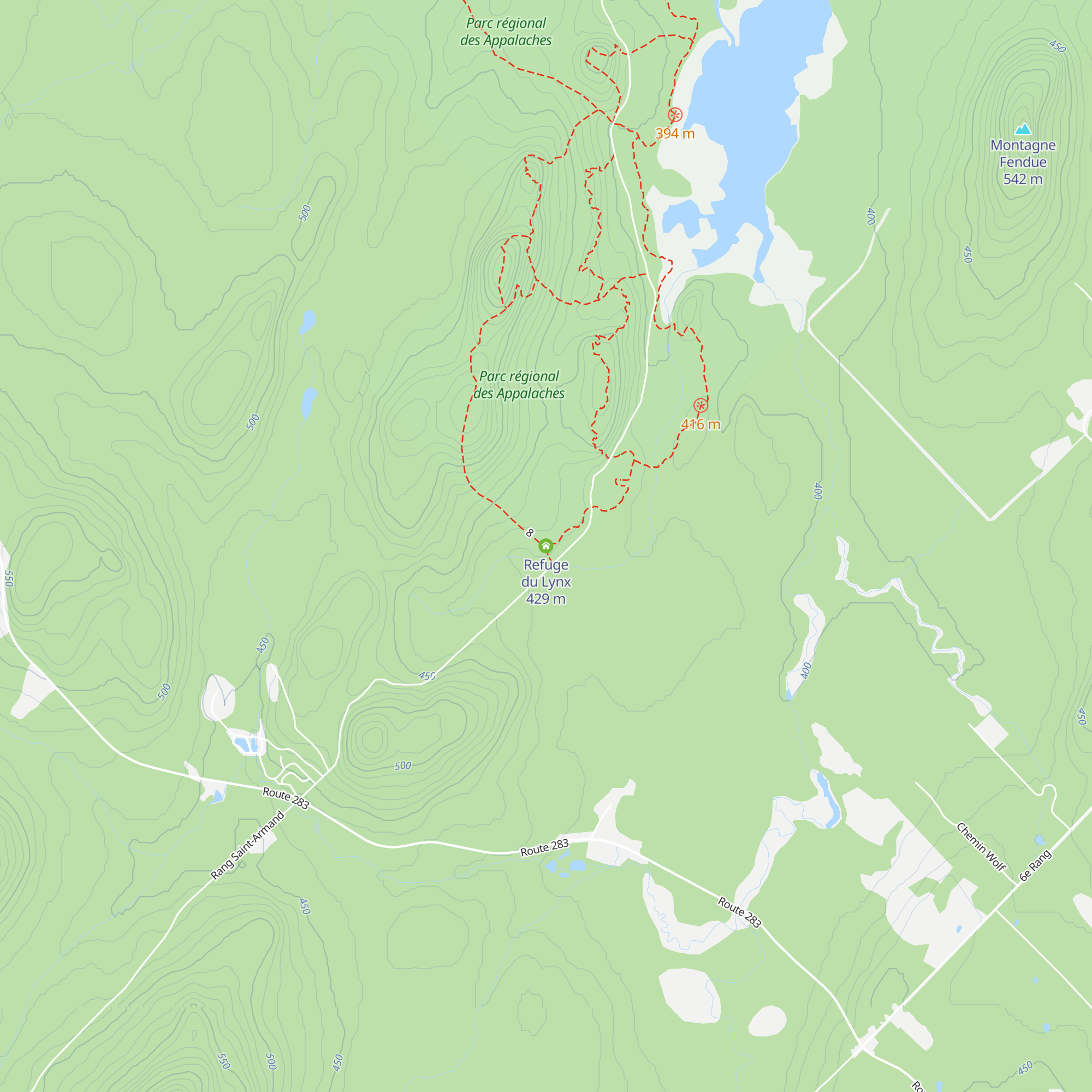 Refuge du Lynx map