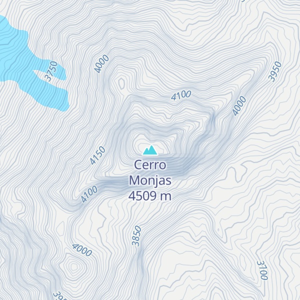 Map of Cerro Monjas