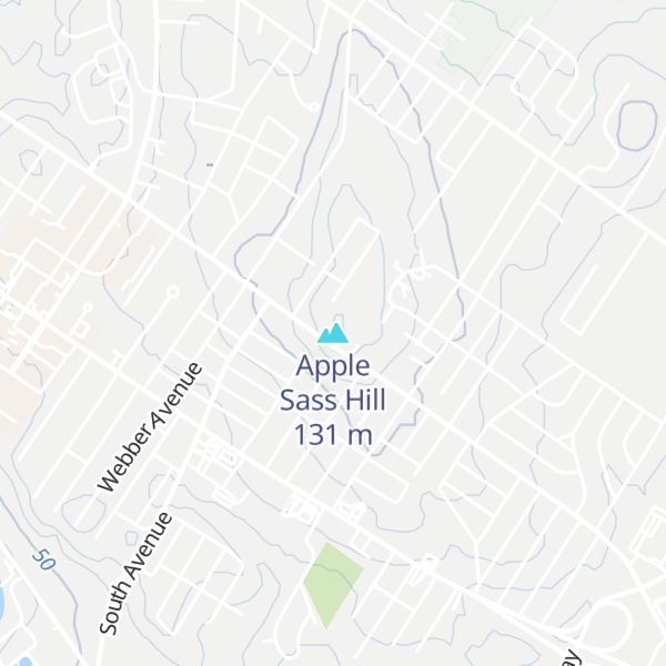 Map of Apple Sass Hill