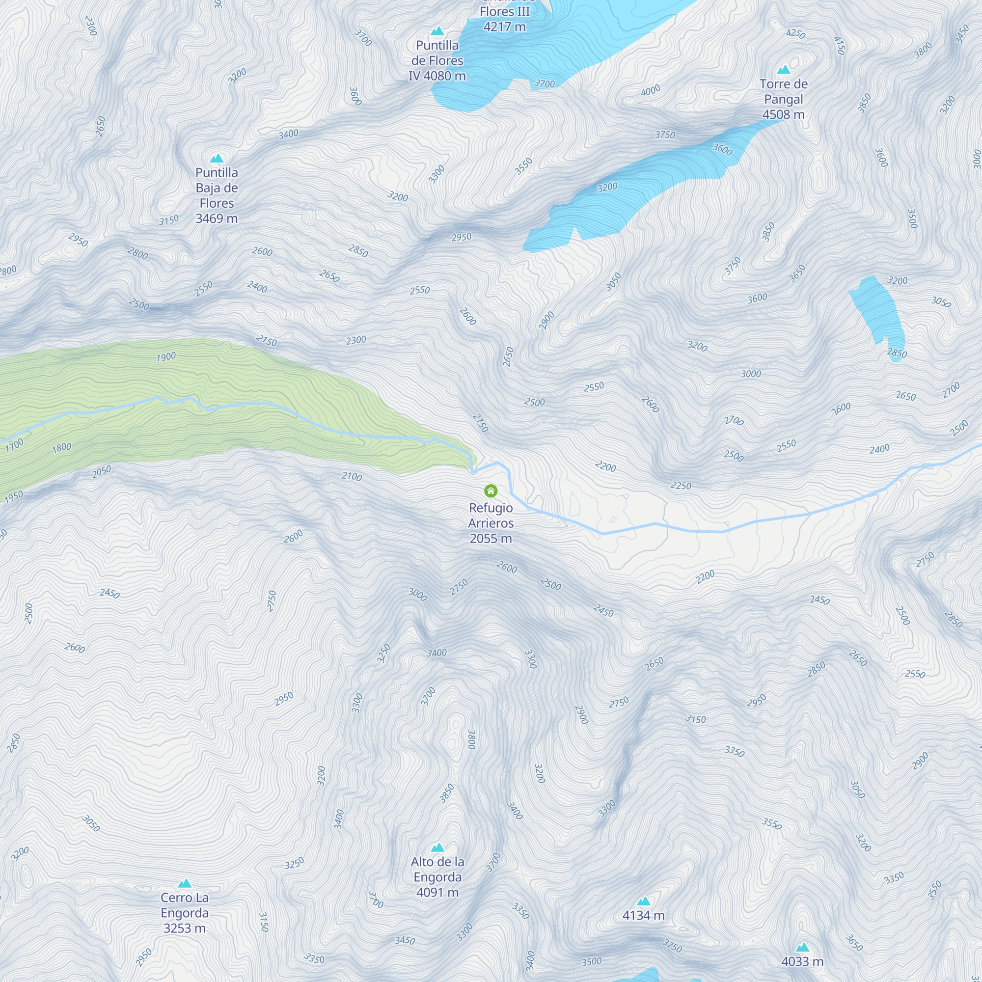 Refugio Arrieros map