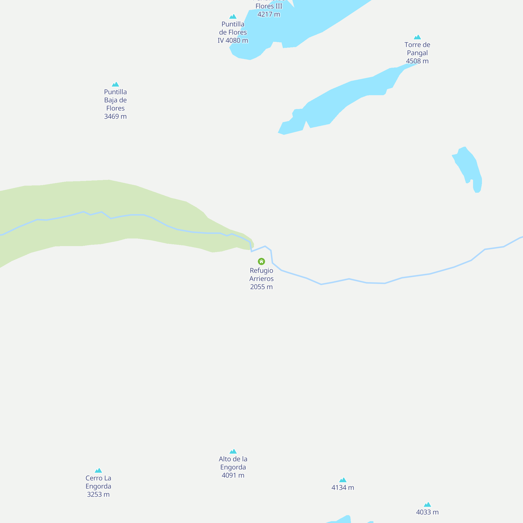 Refugio Arrieros map