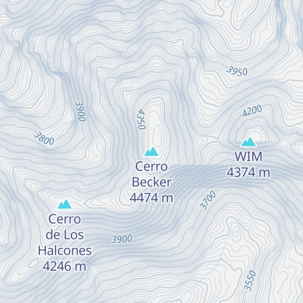 Map of Cerro Becker