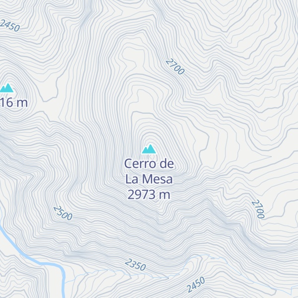 Map of Cerro de La Mesa