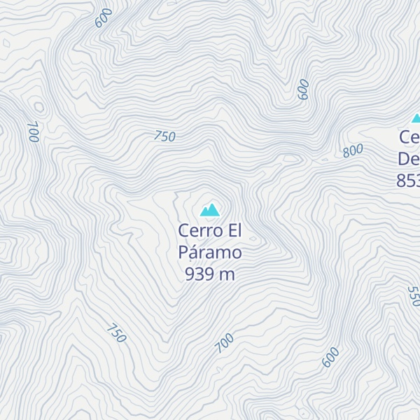 Map of Cerro El Páramo