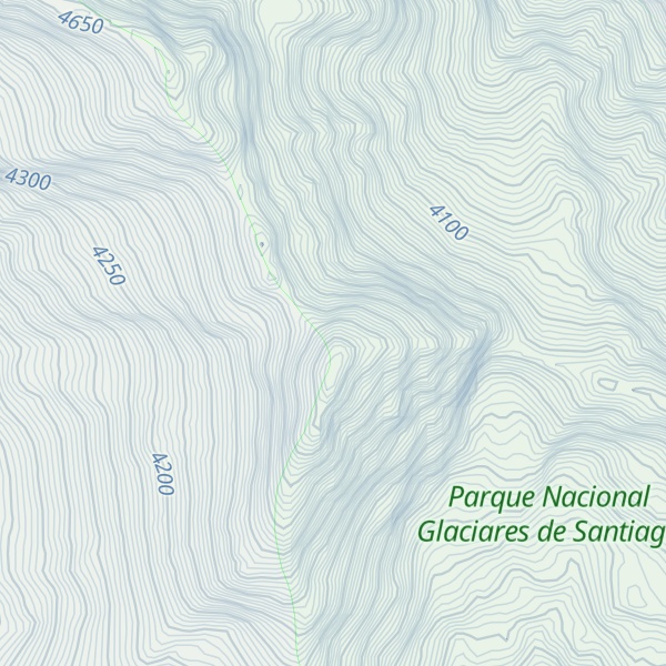 Map of Cerro Bismarck