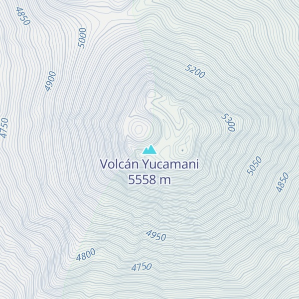 Map of Volcán Yucamani