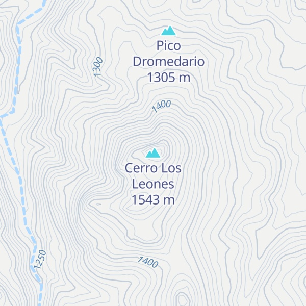 Map of Cerro Los Leones