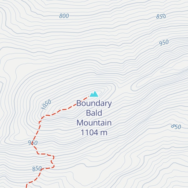 Map of Boundary Bald Mountain