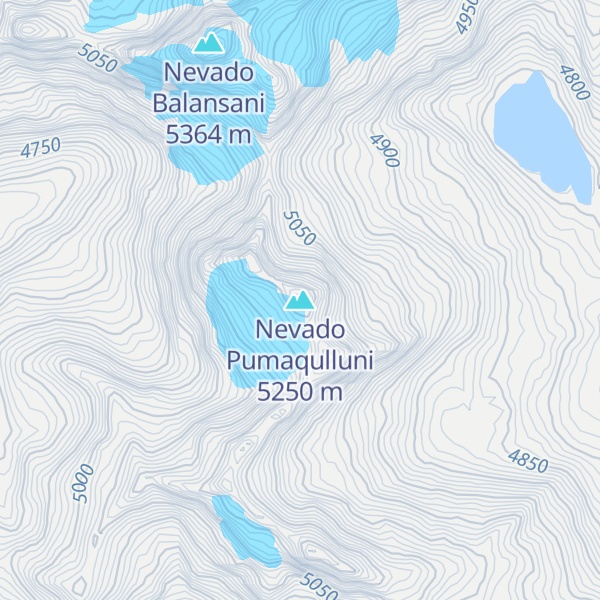 Map of Nevado Pumaqulluni