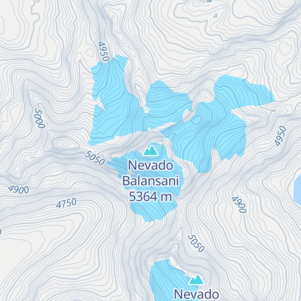 Map of Nevado Balansani