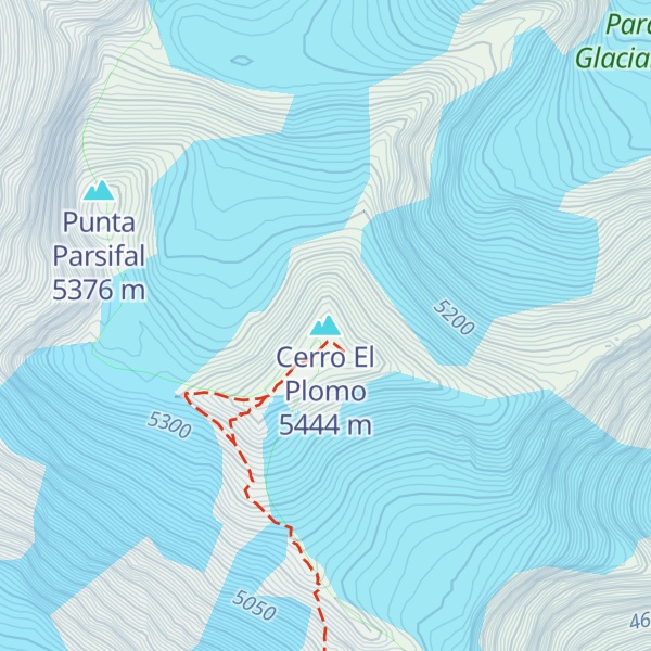 Map of Cerro El Plomo