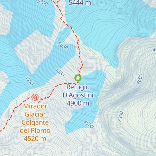 Map of Refugio D'Agostini