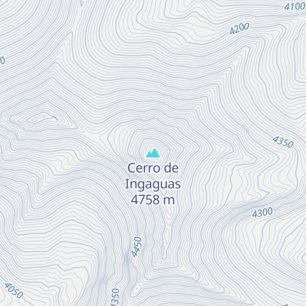 Map of Cerro de Ingaguas