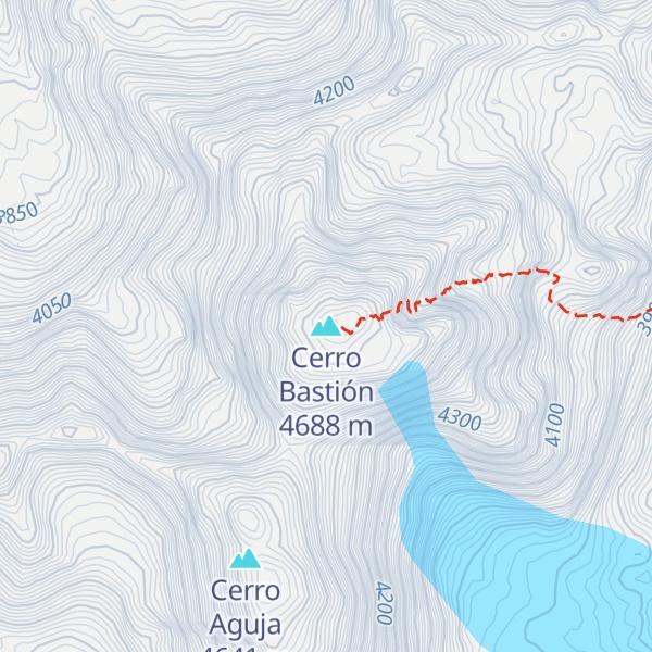 Map of Cerro Bastión