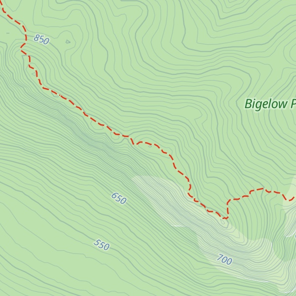 Map of Little Bigelow Mountain