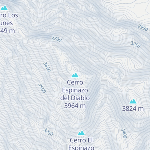 Map of Cerro Espinazo del Diablo
