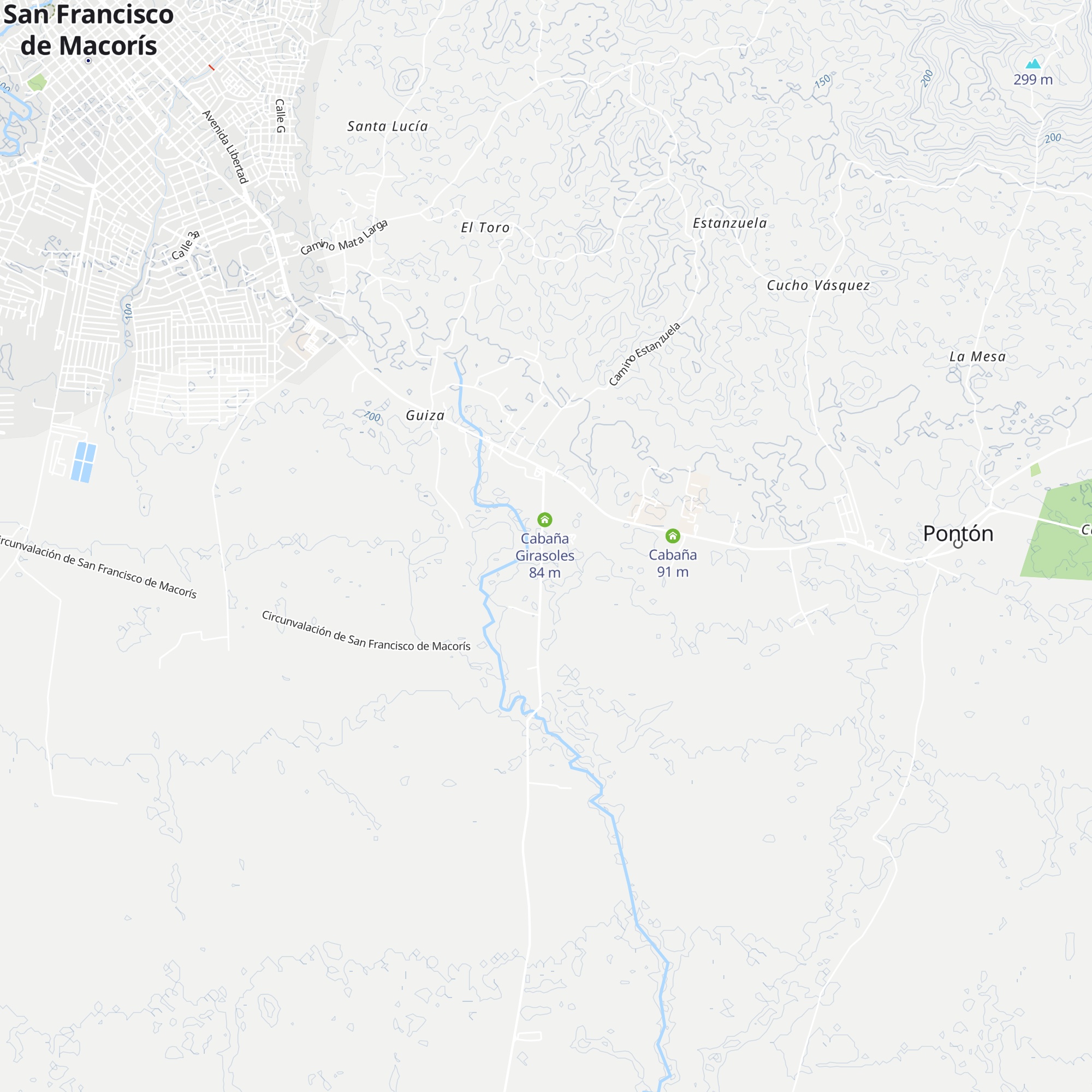 Cabañas Eros map