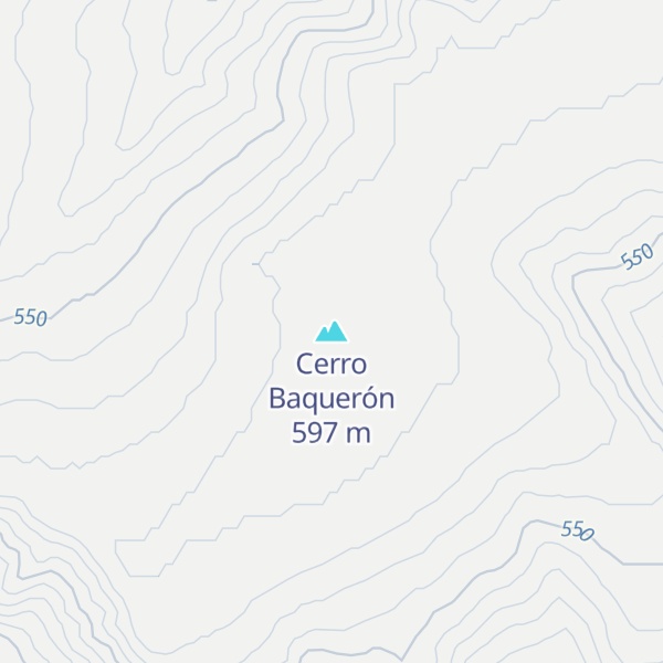 Map of Cerro Baquerón