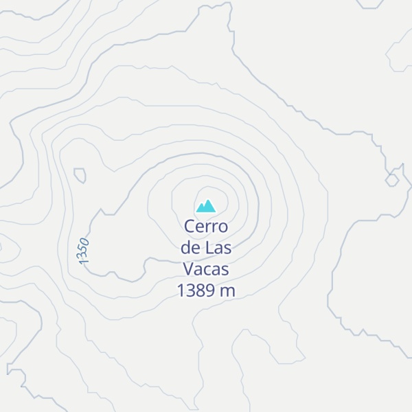 Map of Cerro de Las Vacas