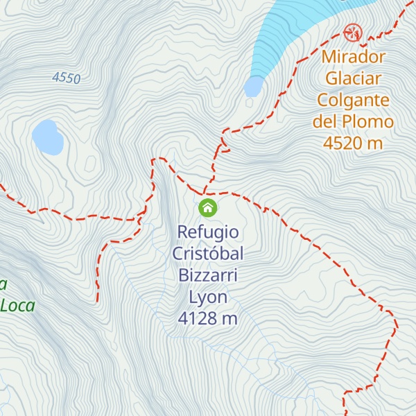 Map of Refugio Cristóbal Bizzarri Lyon