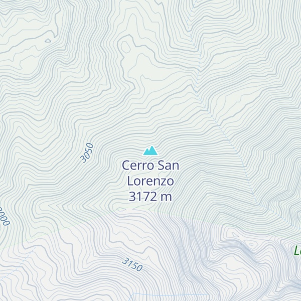 Map of Cerro San Lorenzo
