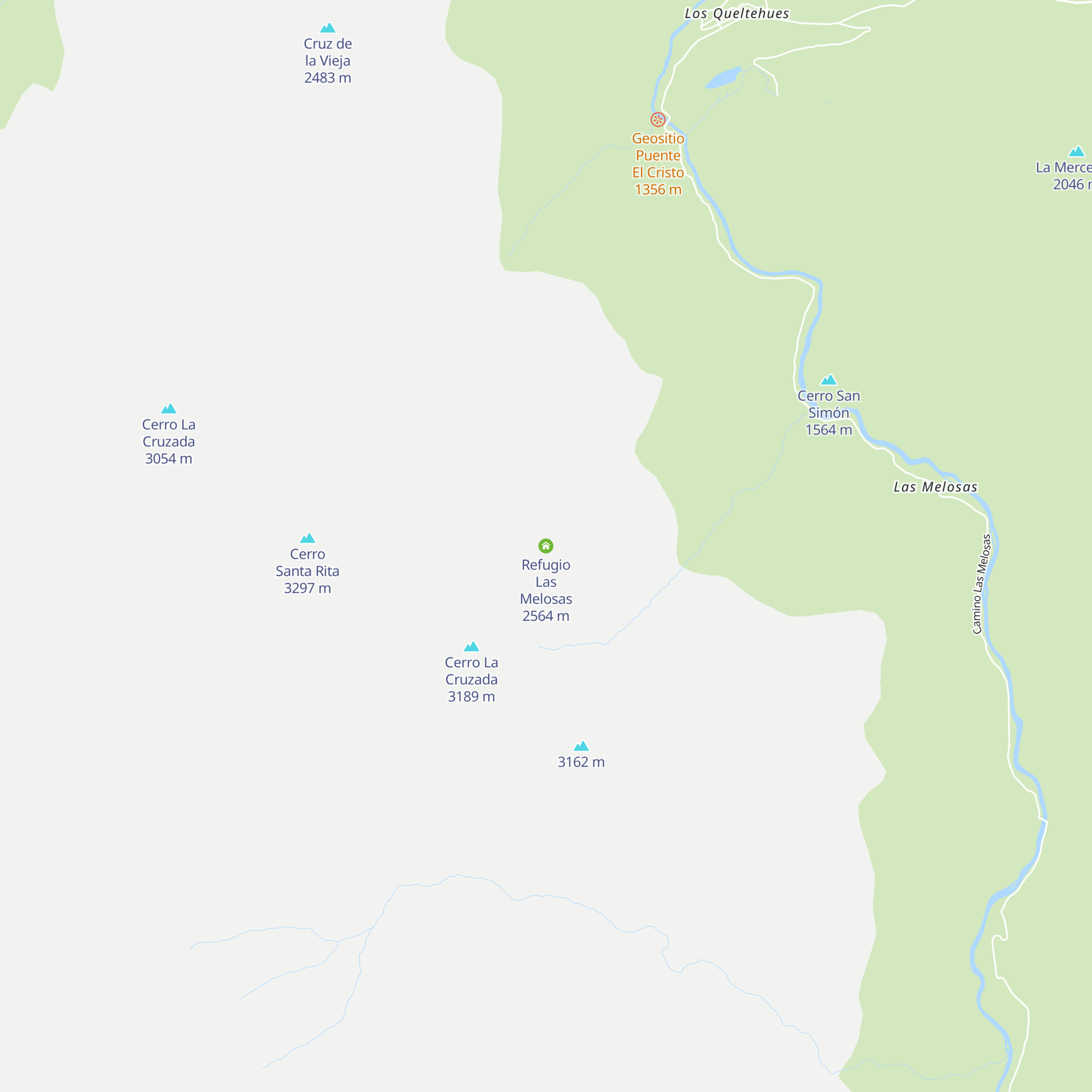 Refugio Las Melosas map