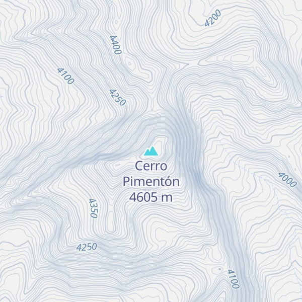 Map of Cerro Pimentón