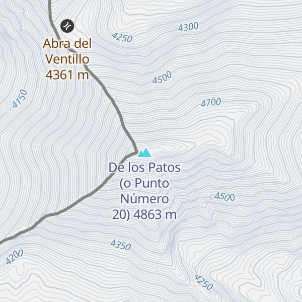 Map of Cerro de los Patos