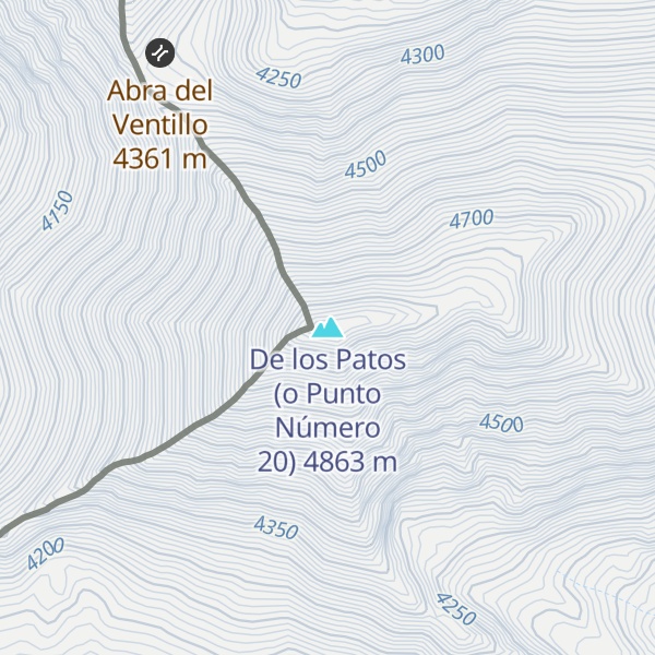 Map of De los Patos (o Punto Número 20)