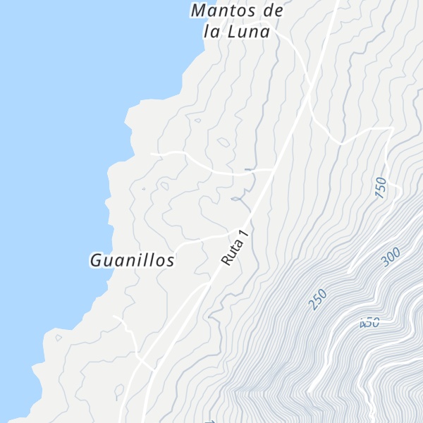 Map of Punta Guanillo del Sur