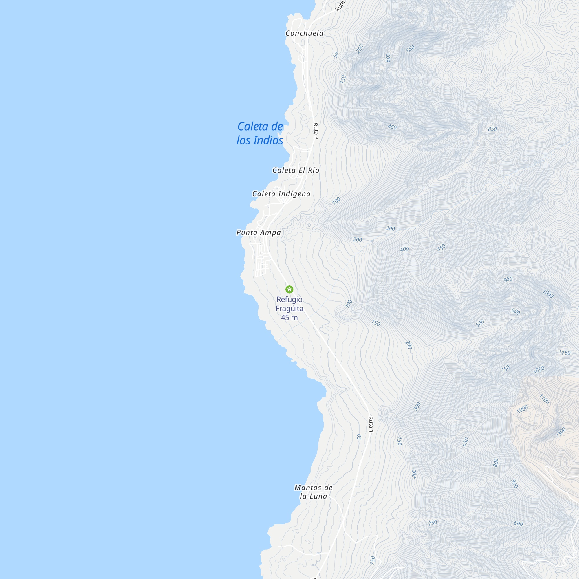 Refugio Fragüita map
