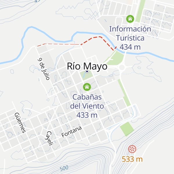 Map of Cabañas del Viento