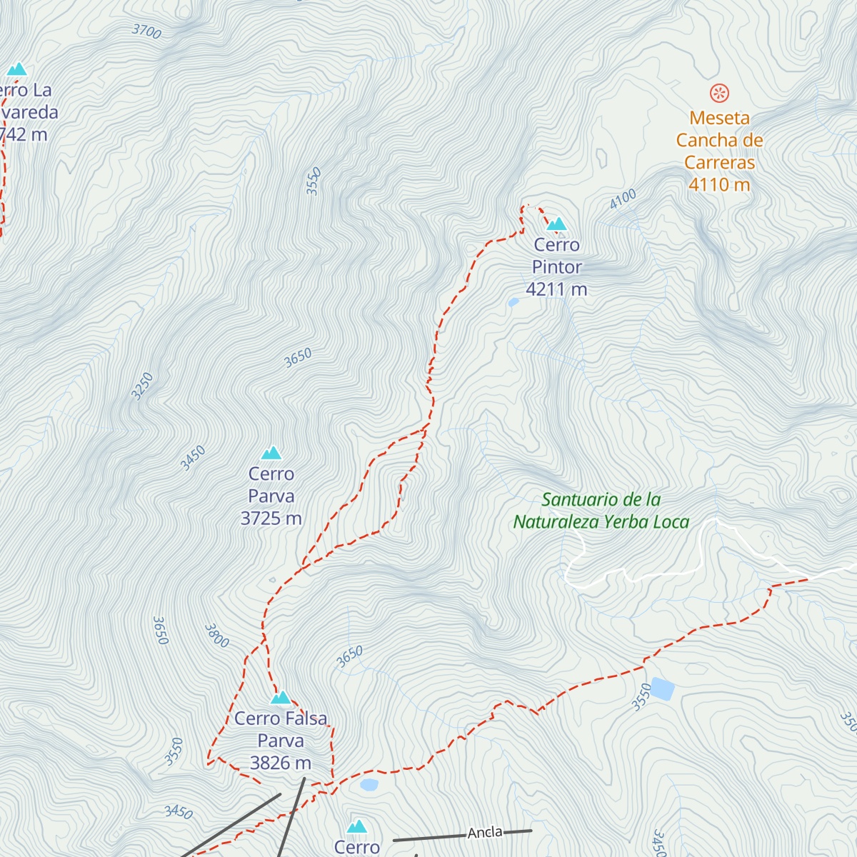 Refugio Parva map